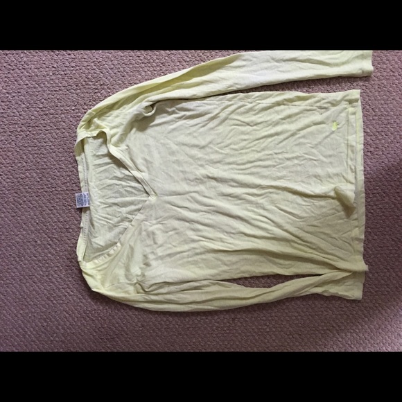 PINK yellow long sleeve shirt.