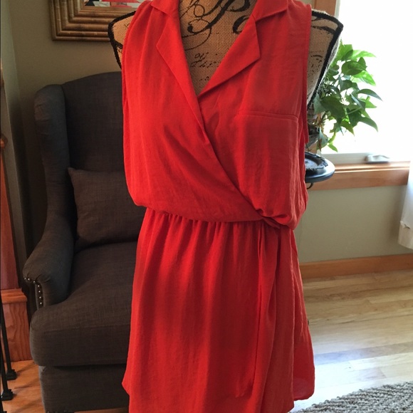 Forever 21 Dresses & Skirts - Orange wrap look dress
