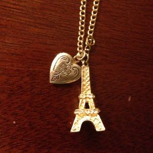 Claire's Eiffel Tower necklace w/ locket
