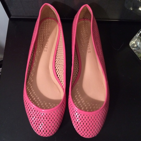TALBOTS. Pink Ballet Flats Sz 8WIDE