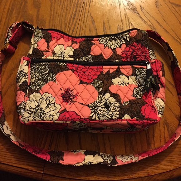 Vera Bradley On the Go Crossbody in Mocha Rouge