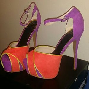 Scene-Aida Purple Multi PeepToe Pump