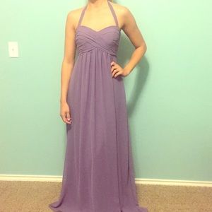 Bill Levcoff empire dress in lilac chiffon (size6)