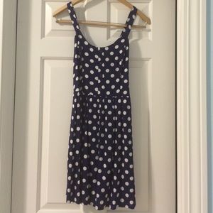 Polka dot blue dress
