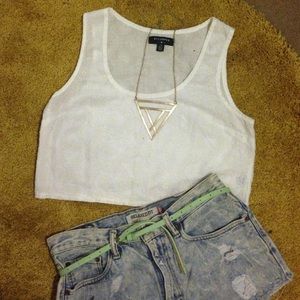 Urban Outfitters cropped lace tank