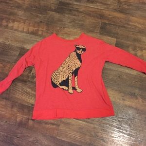 Wildfox Jumper with cheetah in sunglasses