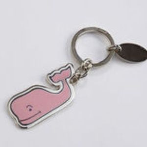 Vineyard vines pink whale key chain