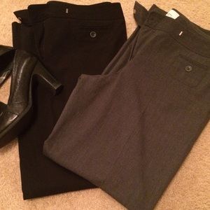 LOFT Ann trousers 2 pairs!  One gray on black.