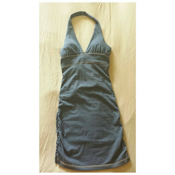 Jean halter dress