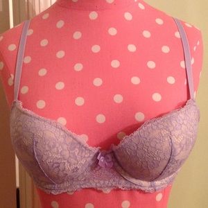 Gilligan & O'Malley Lavender Lace Push-up Bra