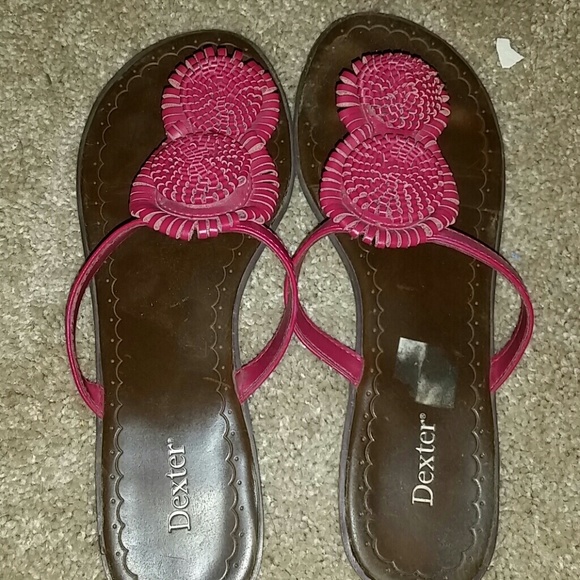 Cute pink summer flip flops