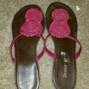 Cute pink summer flip flops