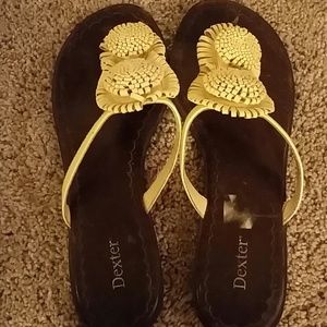 Yellow flip flops