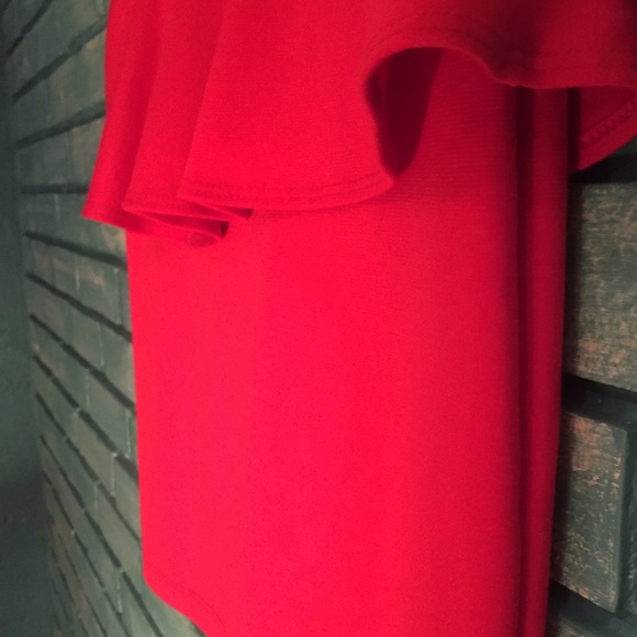 Red Peplum Skirt - Picture 2 of 4