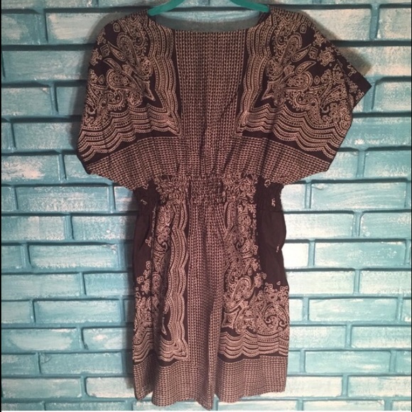 Black and White Cover Up Dress - Picture 3 of 4