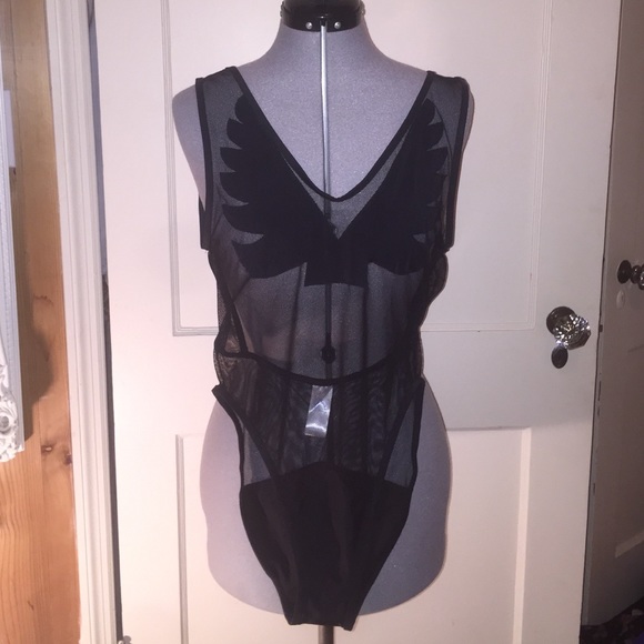 minimale animale style mesh swimsuit sz large
