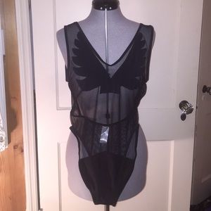 minimale animale style mesh swimsuit sz large