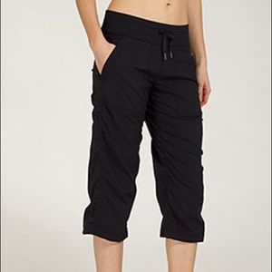 Lululemon black studio crops