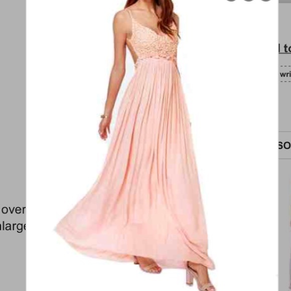 Gorgeous backless blush pink maxi dress