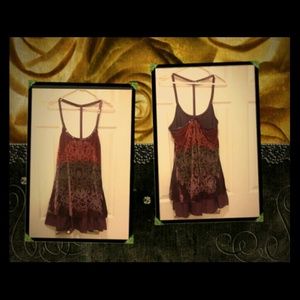 Beautiful Free People burnout mini dress.