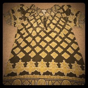 100% silk peasant shirt