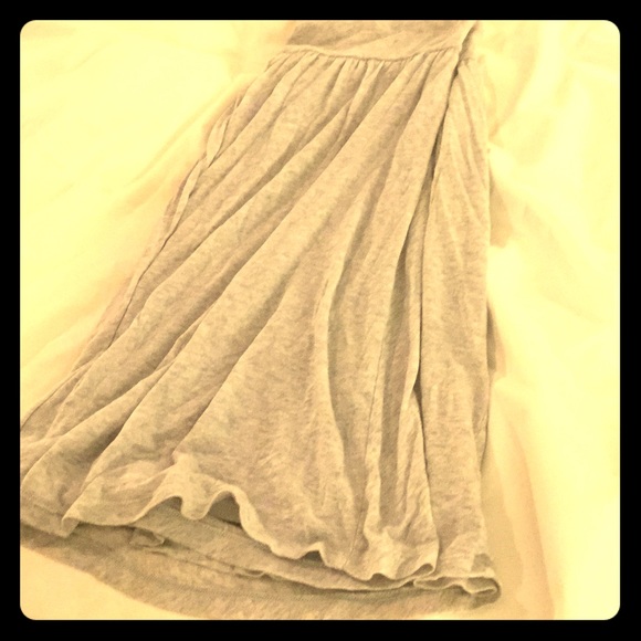 Light grey jersey knit skirt