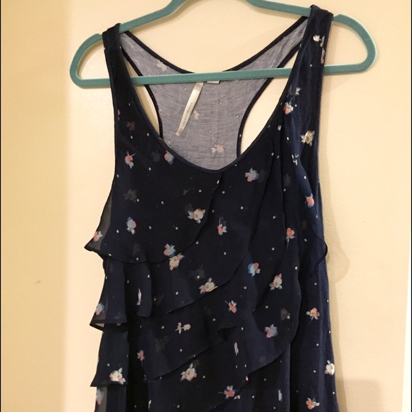 Vera Wang XL navy blue floral Tank Top