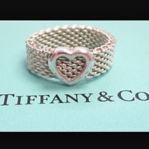 Mesh Heart Tiffany Ring