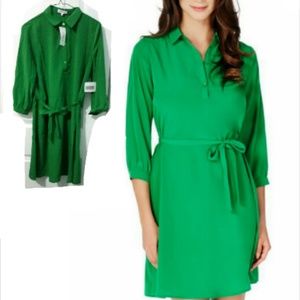 Belted shirt dress