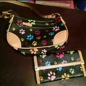 Paw print purse & wallet