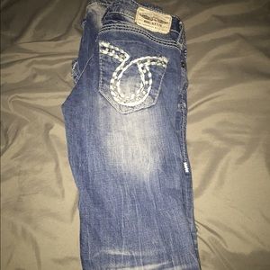 Big Star boot cut denim with gem embellishments