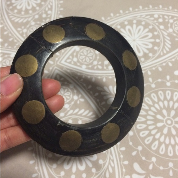 Wooden bangle bracelet
