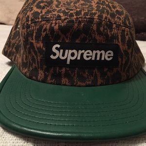 Supreme leopard camp cap