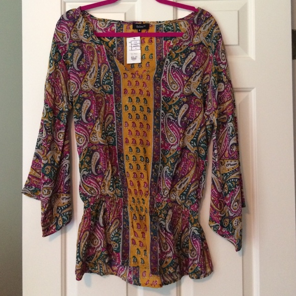 Tolani Silk Ophela Tunic Size Medium