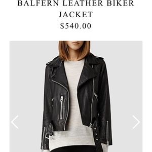 All saints Balfern leather jacket
