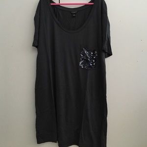 Black T-Shirt with sparkled pocket!
