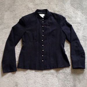 Black Jacket with Mandarin Collar