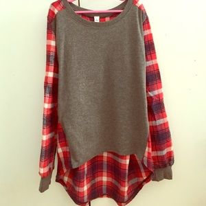 Gray and Plaid Top!