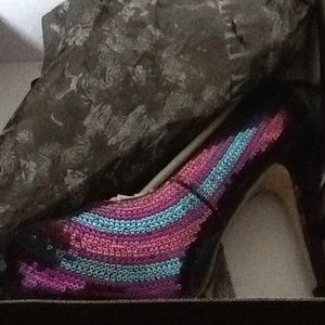 Twinkle Toes Platform Multi-Color Sequin