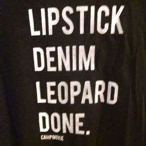 "Lipstick denim leopard done" tshirt