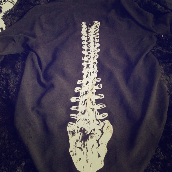 💀Sheer Skeleton Back Shirt💀
