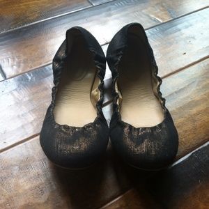 Banana Republic Black and Gold Flats