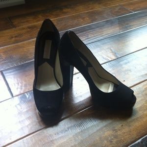 Michael Kors Suede Peep Toe Heels
