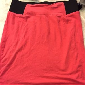 Pink and black skirt