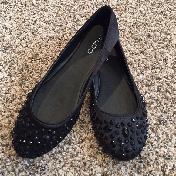 aldo rhinestone flats