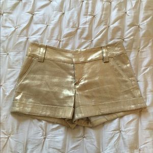 Alice and Olivia Gold Metallic Shorties!