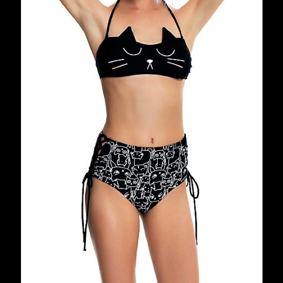 LOOKING FOR: Hot Topic Black Cat Swim Top