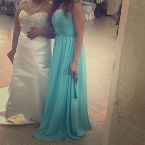 Baby blue long dress