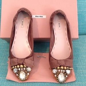 miu miu jeweled flats