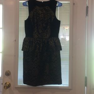 EEUC Tibi Gold and Black Dress.